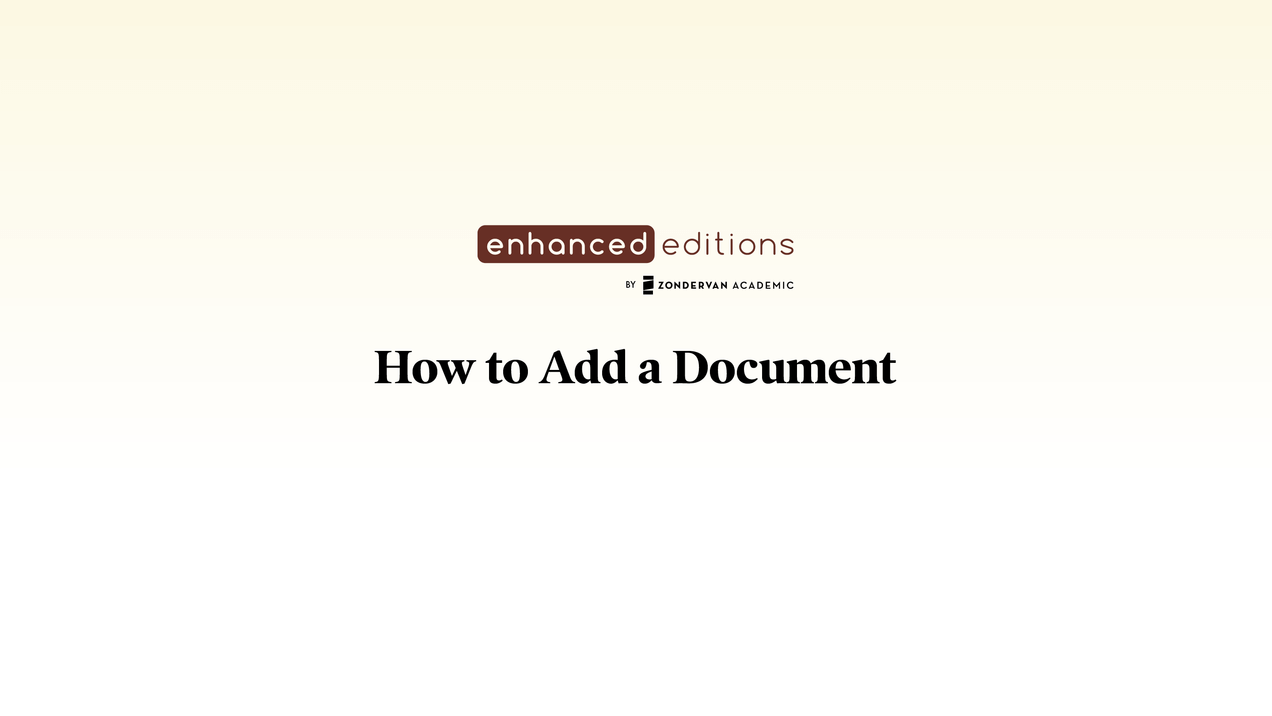 How to Add a Document